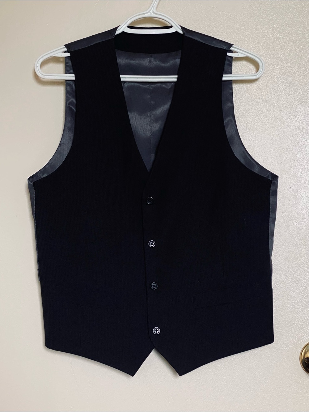 BELLISSIMO Black Men's Tailored Dress Vest